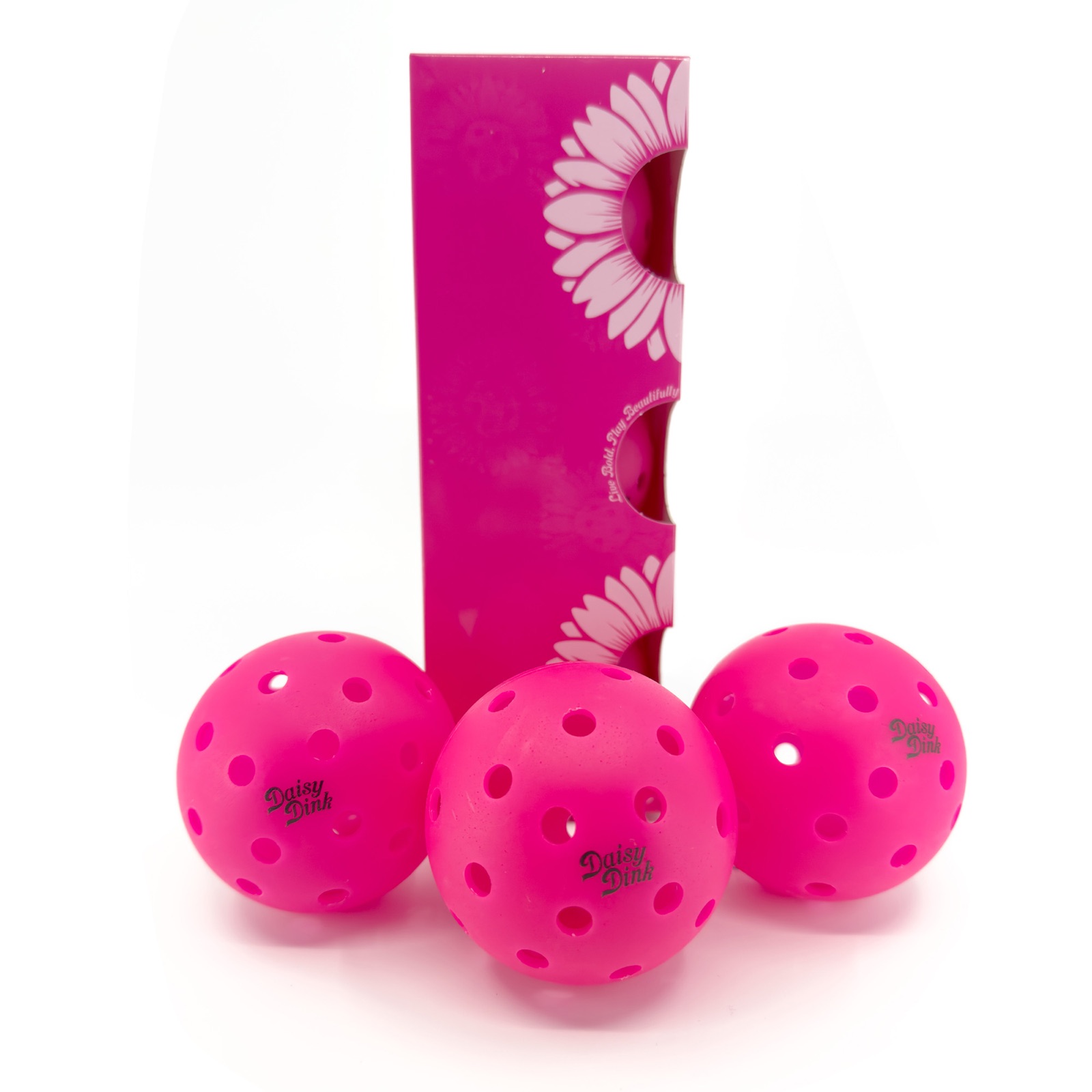 Daisy Dink Indoor/Outdoor Pink Pickleballs (3-pack)