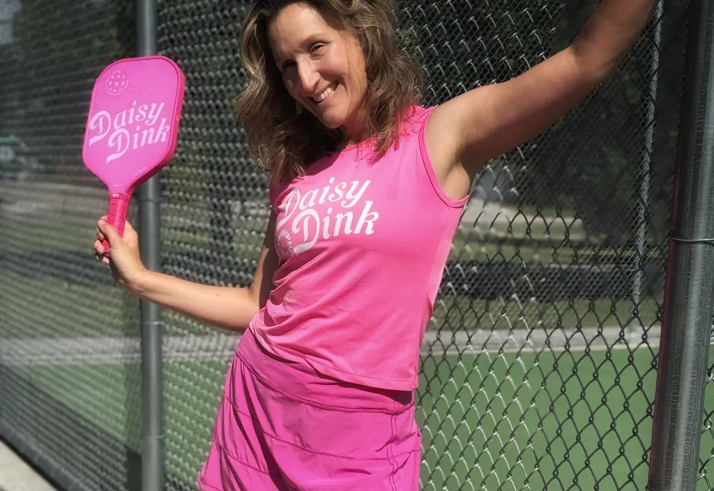 Daisy Dink Athletic Tank Top on Model