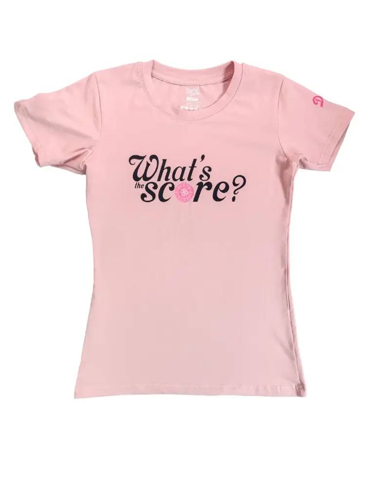 [DD-WTS-TEE-S] Daisy Dink "What's the Score" Pickleball T-Shirt | Funny Women's Graphic Tee (Small)