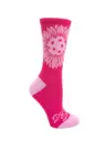 Daisy Dink Women's Pink Pickleball Crew Socks | Fun Athletic Sock with Daisy Graphic | Cushioned, Sizes 6-9/9-13